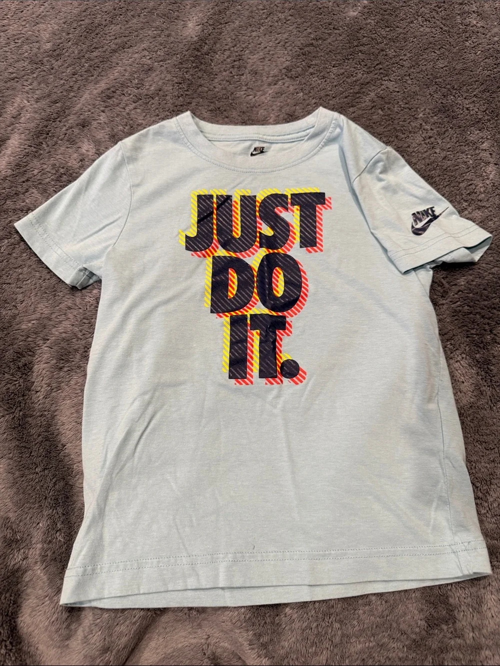 Nike Kids Light Blue 'Just Do It.' Graphic Tee